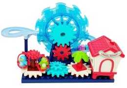 LEAN Toys Zestaw Klocków ze Zjeżdzalnią Diabelski Młyn Koła Zębate na Baterie