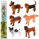 LEAN Toys Zestaw Mini Figurki Psy Owczarek Niemiecki Jamnik Buldog Francuski 4cm 6szt
