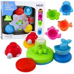 LEAN Toys Zestaw Zabawka Interaktywna Do Kąpieli Fontanna Zwierzątka Kubeczki