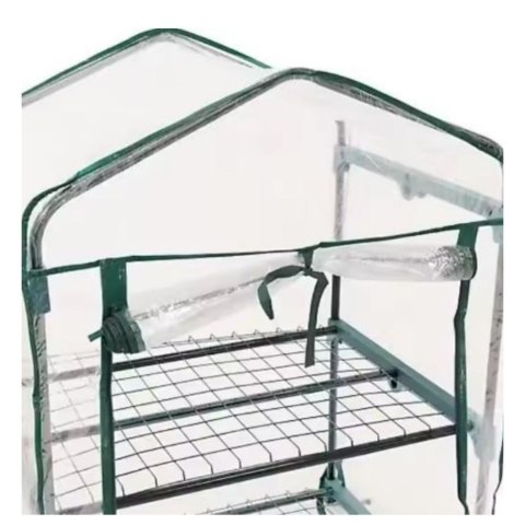 LEAN Mini Szklarnia Balkonowa Ogrodowa 4 Półki Metalowe Folia PVC 69 x 49 x 157cm LEAN Mini Szklarnia Balkonowa Ogrodowa 4 Półki Metalowe Folia PVC 69 x 49 x 157cm