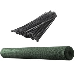 LEAN Siatka Cieniująca Na Ogrodzenie Płot Maskująca Zielona 1.5M 50M 140g/m²