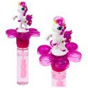 LEAN TOYS Bańki Mydlane Jednorożec Obrotowy Kwiatek Światło LED 20cm Mix