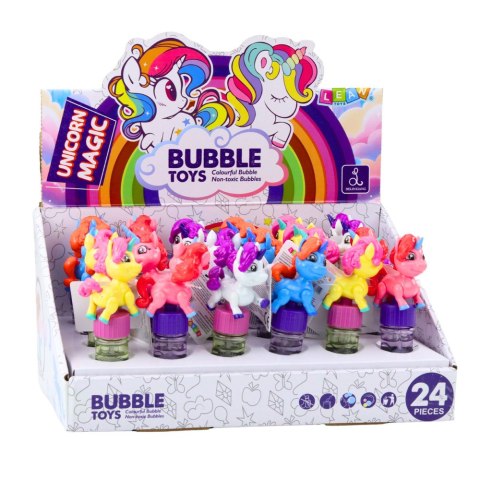 LEAN TOYS Bańki Mydlane Jednorożec Ruchoma Figurka Kolorowy 14cm Mix LEAN TOYS Bańki Mydlane Jednorożec Ruchoma Figurka Kolorowy 14cm Mix