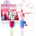 LEAN TOYS Bańki Mydlane Jednorożec Ruchome Skrzydła Na Korbkę 23cm Mix