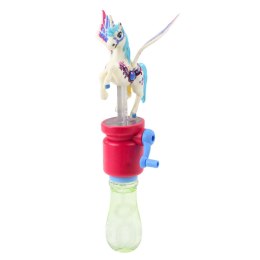 LEAN TOYS Bańki Mydlane Jednorożec Ruchome Skrzydła Na Korbkę 23cm Mix