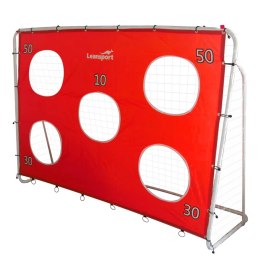 LEAN TOYS Bramka Treningowa Piłkarska Z Matą Celowniczą Czerwona 213x152x75cm