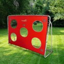 LEAN TOYS Bramka Treningowa Piłkarska Z Matą Celowniczą Czerwona 213x152x75cm