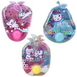 LEAN TOYS Gra Wodna Zręcznościowa Kieszonkowa Jednorożce Kolorowe Mix