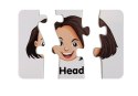 LEAN TOYS Puzzle Edukacyjne Układanka Części Ciała 10 Połączeń Angielski