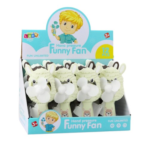 LEAN TOYS Wiatraczek Wentylator Ręczny Mechaniczny Dla Dzieci Alpaka Mix LEAN TOYS Wiatraczek Wentylator Ręczny Mechaniczny Dla Dzieci Alpaka Mix