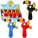 LEAN TOYS Wiatraczek Wentylator Ręczny Mechaniczny Dla Dzieci Tukan Mix