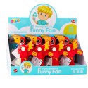 LEAN TOYS Wiatraczek Wentylator Ręczny Mechaniczny Dla Dzieci Tukan Mix