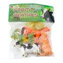 LEAN TOYS Zestaw Figurki Zwierzęta Gospodarskie Farmerskie Koza Koń Krowa Świnia 4szt.
