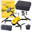 LEAN Toys Dron D11 Zdalnie Sterowany Kamera HD WIFI Sterowanie Gestami Pilot Żółty