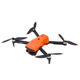 LEAN Toys Dron D6 PRO Podwójna Kamera HD Światła LED Pomarańczowy