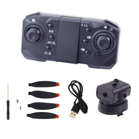 LEAN Toys Dron D6 PRO Podwójna Kamera HD Światła LED Pomarańczowy LEAN Toys Dron D6 PRO Podwójna Kamera HD Światła LED Pomarańczowy