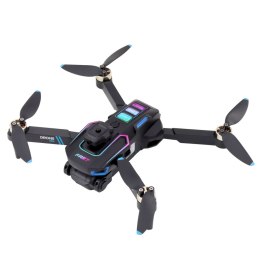 LEAN Toys Dron LU60 Podwójna Kamera HD Światła LED Aplikacja Czarny