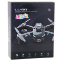 LEAN Toys Dron LU60 Podwójna Kamera HD Światła LED Aplikacja Czarny