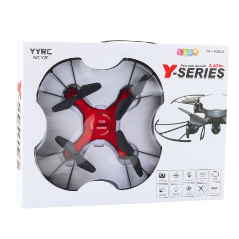 LEAN Toys Dron Y20 UFO Zdalnie Sterowany Światła Obrót 360° Czerwony LEAN Toys Dron Y20 UFO Zdalnie Sterowany Światła Obrót 360° Czerwony