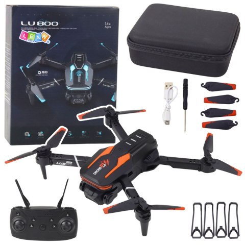LEAN Toys Dron Zdalnie Sterowany LU800 Kamera Światła LED Pomarańczowy LEAN Toys Dron Zdalnie Sterowany LU800 Kamera Światła LED Pomarańczowy