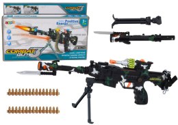 LEAN Toys Karabin Wojskowy Na Ramie Stojak Światło Dźwięk 56cm