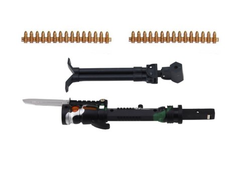 LEAN Toys Karabin Wojskowy Na Ramie Stojak Światło Dźwięk 56cm LEAN Toys Karabin Wojskowy Na Ramie Stojak Światło Dźwięk 56cm