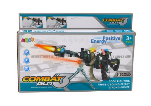 LEAN Toys Karabin Wojskowy Na Ramie Stojak Światło Dźwięk 56cm LEAN Toys Karabin Wojskowy Na Ramie Stojak Światło Dźwięk 56cm