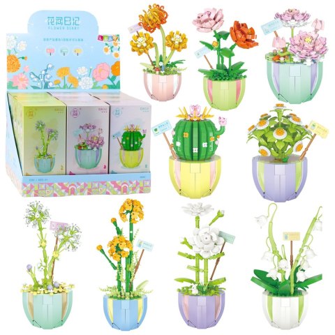 LEAN Toys Klocki Konstrukcyjne Kwiatki W Doniczkach Kolorowe 269-444 el. LEAN Toys Klocki Konstrukcyjne Kwiatki W Doniczkach Kolorowe 269-444 el.