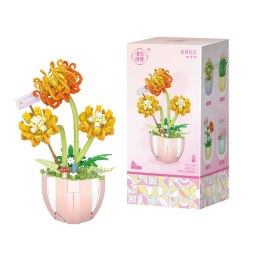 LEAN Toys Klocki Konstrukcyjne Kwiatki W Doniczkach Kolorowe 269-444 el.