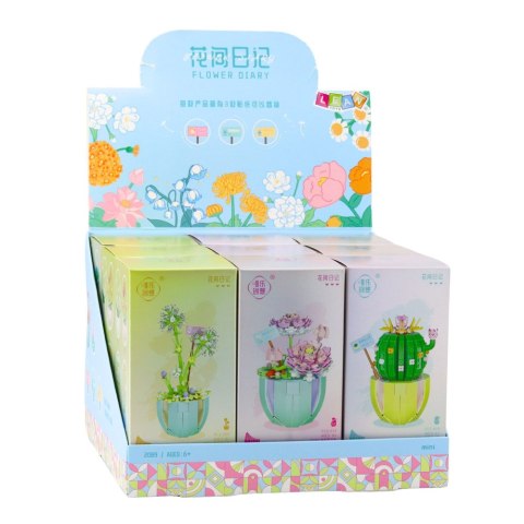 LEAN Toys Klocki Konstrukcyjne Kwiatki W Doniczkach Kolorowe 269-444 el. LEAN Toys Klocki Konstrukcyjne Kwiatki W Doniczkach Kolorowe 269-444 el.