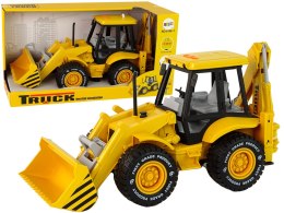 LEAN Toys Koparka Traktor Z Napędem Frykcyjnym Dźwięk Żółta