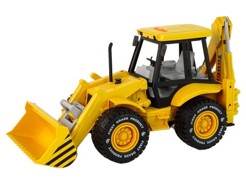 LEAN Toys Koparka Traktor Z Napędem Frykcyjnym Dźwięk Żółta LEAN Toys Koparka Traktor Z Napędem Frykcyjnym Dźwięk Żółta