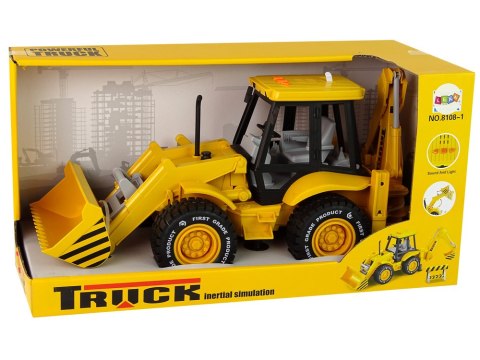 LEAN Toys Koparka Traktor Z Napędem Frykcyjnym Dźwięk Żółta LEAN Toys Koparka Traktor Z Napędem Frykcyjnym Dźwięk Żółta