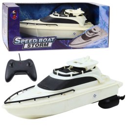 LEAN Toys Łódź Motorowa Zdalnie Sterowana RC Na Baterie Czarno-Biała