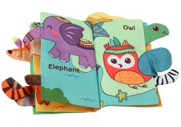 LEAN Toys Miękka Książeczka Edukacyjna Szeleszcząca Zwierzęta Dżungla