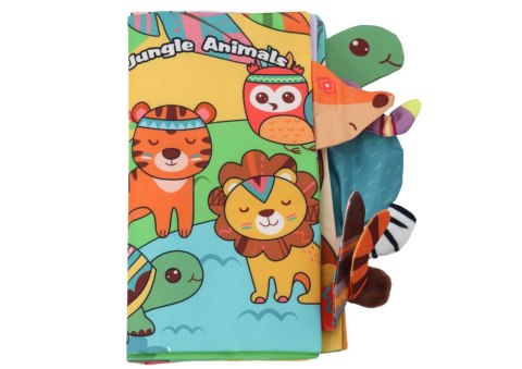 LEAN Toys Miękka Książeczka Edukacyjna Szeleszcząca Zwierzęta Dżungla LEAN Toys Miękka Książeczka Edukacyjna Szeleszcząca Zwierzęta Dżungla