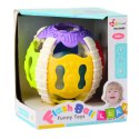 LEAN Toys Piłeczka Sensoryczna Dla Niemowląt Gumowa Światła Dźwięki Kolorowa