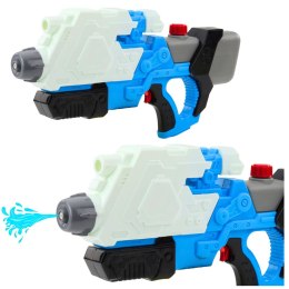 LEAN Toys Pistolet Karabin Na Wodę Pompowany Mechanicznie Bialo-Niebieski 650ml