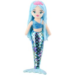 LEAN Toys Pluszowa Syrenka Przytulanka Holograficzny Ogon Niebieska 48cm