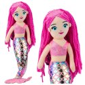 LEAN Toys Pluszowa Syrenka Przytulanka Holograficzny Ogon Różowa 48cm