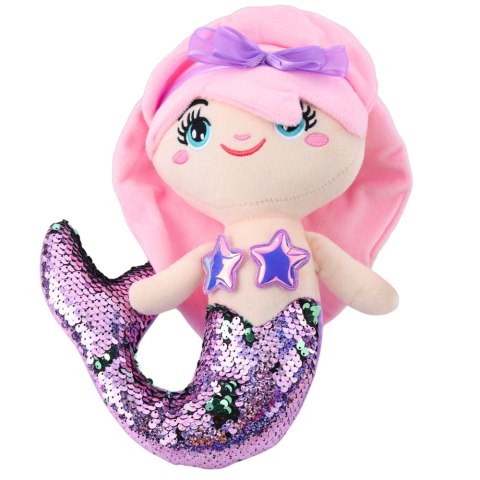 LEAN Toys Pluszowa Syrenka Przytulanka Ogon W Cekiny Dwukolorowe Fioletowa 28cm LEAN Toys Pluszowa Syrenka Przytulanka Ogon W Cekiny Dwukolorowe Fioletowa 28cm