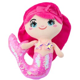 LEAN Toys Pluszowa Syrenka Przytulanka Ogon W Cekiny Jasnoróżowa 28cm