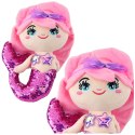 LEAN Toys Pluszowa Syrenka Przytulanka Ogon W Cekiny Różowo-Fioletowa 28cm