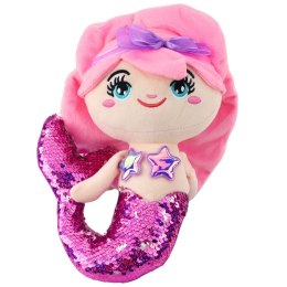 LEAN Toys Pluszowa Syrenka Przytulanka Ogon W Cekiny Różowo-Fioletowa 28cm