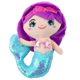LEAN Toys Pluszowa Syrenka Przytulanka Ogon W Cekiny Turkusowa 28cm
