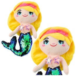 LEAN Toys Pluszowa Syrenka Przytulanka Ogon W Cekiny Zielony 30cm