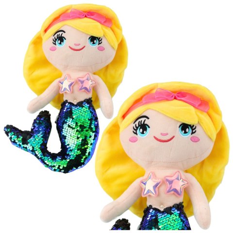 LEAN Toys Pluszowa Syrenka Przytulanka Ogon W Cekiny Zielony 30cm LEAN Toys Pluszowa Syrenka Przytulanka Ogon W Cekiny Zielony 30cm