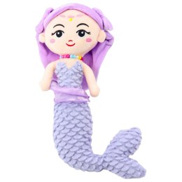 LEAN Toys Pluszowa Syrenka z Koralami Przytulanka Fioletowa 32cm