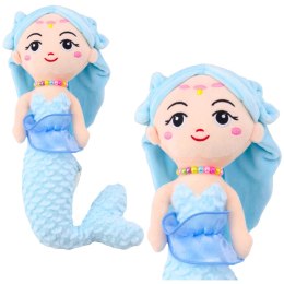 LEAN Toys Pluszowa Syrenka z Koralami Przytulanka Niebieska 32cm