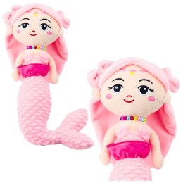 LEAN Toys Pluszowa Syrenka z Koralami Przytulanka Różowa 32cm